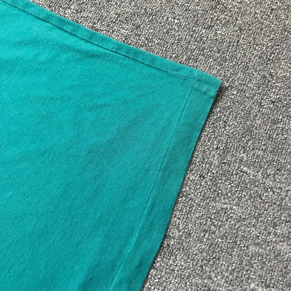 Vintage Basic Gear Pocket T-Shirt‎ XL Teal Cotton Short Sleeve 90s Single Stitch - Picture 7 of 7